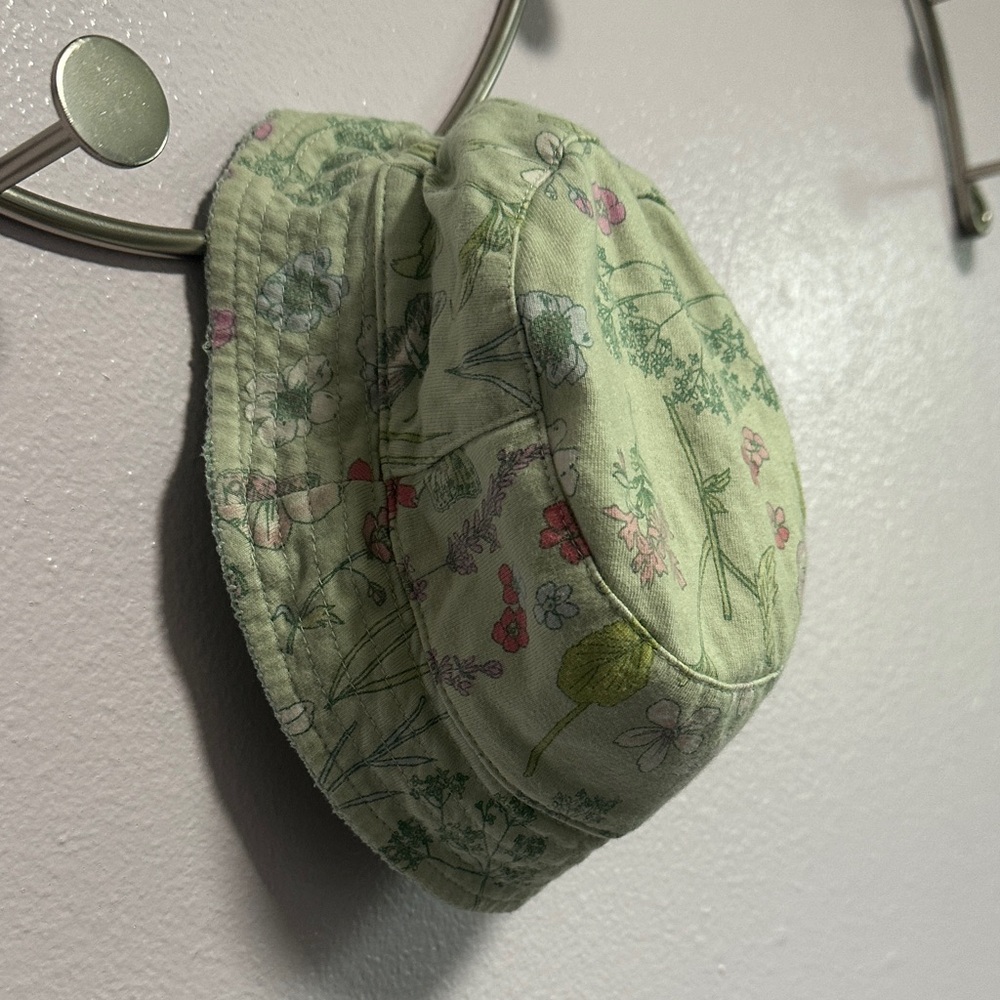 next Light Green Floral Hat for 3-6mo